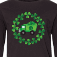 thumbnail image 4 of Inktastic St Patricks Day Shamrock Truck Long Sleeve Youth T-Shirt, 4 of 5
