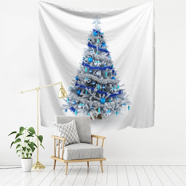 Serie de árboles de Navidad personalizada, Sábana de Picnic estética para dormitorio, colcha, póster, manta, tapiz con estampado artístico, decoración para colgar en la pared