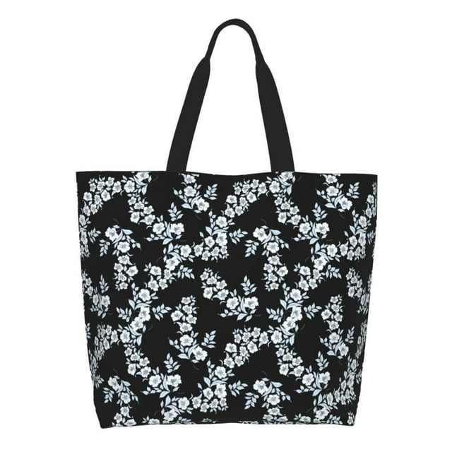 Balery Flower Bolsa Tote Estilo Estético con Cremalleras, Bolsa de Hombro, Bolsa de Compras Grande y Plegable
