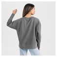 thumbnail image 2 of Women's Gameday Couture  Gray Georgia Bulldogs French Terry V-Neck Pullover Sweatshirt, 2 of 6