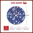 thumbnail image 2 of Xecao Beautiful Snowflake Butterfly Pattern Christmas Tree Skirt Round Xmas Tree Mat Base Cover for Holiday Home Decorations-36", 2 of 6