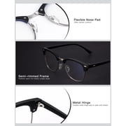 Blue Light Glasses for Women and Men,Advanced Computer Glasses,Gaming Glasses,Semi Rimless Glasses