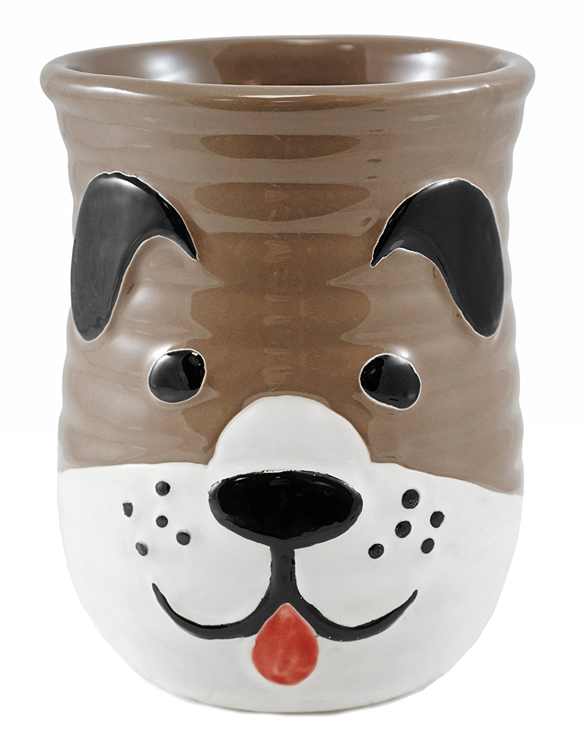 dog face on mug