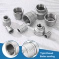 thumbnail image 4 of Uxcell Reducing Coupling 3/8" x 1/4" NPT Female Threaded 304 Stainless Steel Reducer Pipe Fitting Adopts for Water Oil Gas Tube, 4 of 6