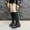 #185-Black, variant on Wowcloth Winter Knee-High Boots for Women – Fashion Casual Round Toe Side Zipper Chunky Low Heel Straight Boots for Daily Wear