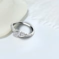 thumbnail image 4 of 3 Stone Engagement Ring for Women,  Sterling Silver Cubic Zirconia Wedding  Ring for Her Ginger Lyne Collection, 4 of 6