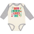 thumbnail image 3 of Inktastic My Godmother Loves Me Girls Girls Long Sleeve Baby Bodysuit, 3 of 5