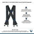 thumbnail image 4 of Welch  2 Inch Wide X-Back Casual Clip-End Suspender (Men), 4 of 4