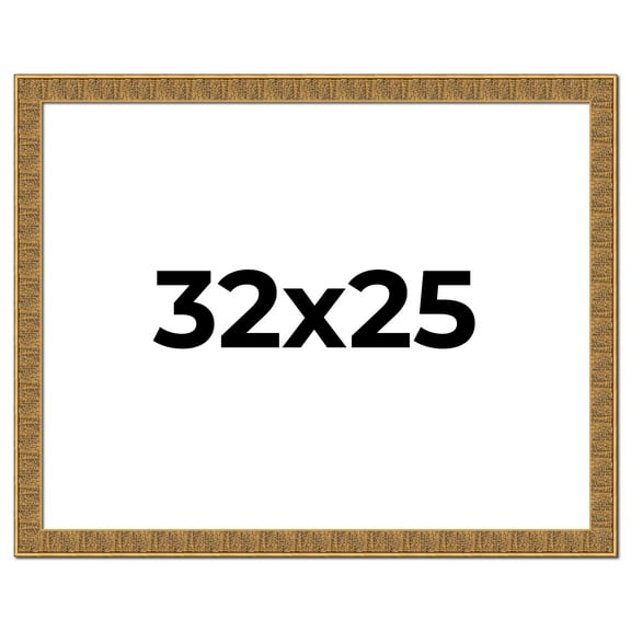 32x25 Frame Black and Gold Distressed Solid Wood Sonoma Picture Frame | 1.625 Inch Moulding Width |