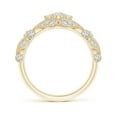 thumbnail image 2 of ANGARA Natural Diamond Anniversary Ring with Paisley Motifs in 14K Yellow Gold for Women (Size-2.9mm| Color-G| Clarity-VS2) | Anniversary, Jewelry Gift for Women | Natural Diamond Ring, 2 of 9