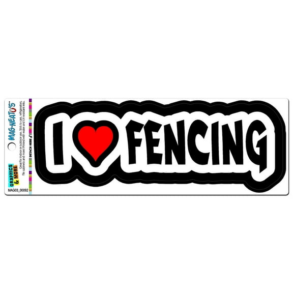I Love Heart Fencing MAG-NEATO'S(TM) Car/Refrigerator Magnet