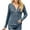 Blue, variant on Oplxuo Long Sleeve Ribbed Shirts for Women Half Zip V Neck Pullover Tops Ladies Loose Fit Casual Tunic Blouse