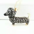 thumbnail image 3 of QQTDFG Cute Enamel Crystal Black,Red, Blue White Dachshund Dog Pendant Sweater Necklace-Blue, 3 of 8