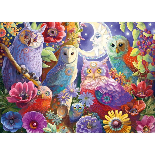 Rompecabezas Ravensburger Night Owl Hoot, 300 piezas
