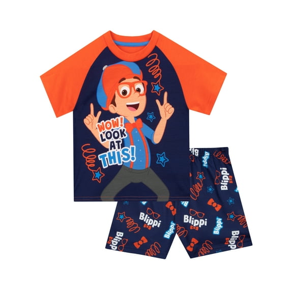 Blippi Boys Short Sleeve Pajamas Multicolor Sizes 2T-8