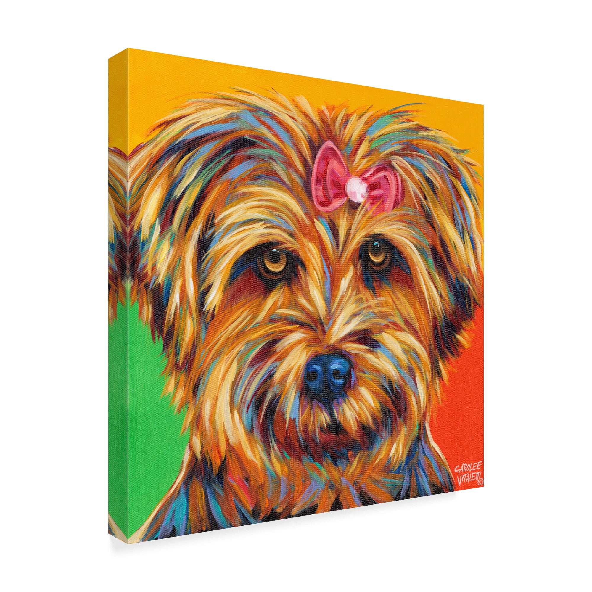 Trademark Fine Art 'Sweet Yorkie I' Canvas Art by Carolee Vitaletti