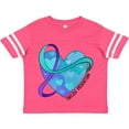 thumbnail image 3 of Inktastic Suicide Prevention Awareness Purple and Teal Heart Ribbon Boys or Girls Toddler T-Shirt, 3 of 5