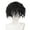 Black perm, variant on BQBQERT Natural Hairpiece Short Hair Wigs Full Head Toupee for Halloween Holiday Cool Hair Color for Cosplay Coser