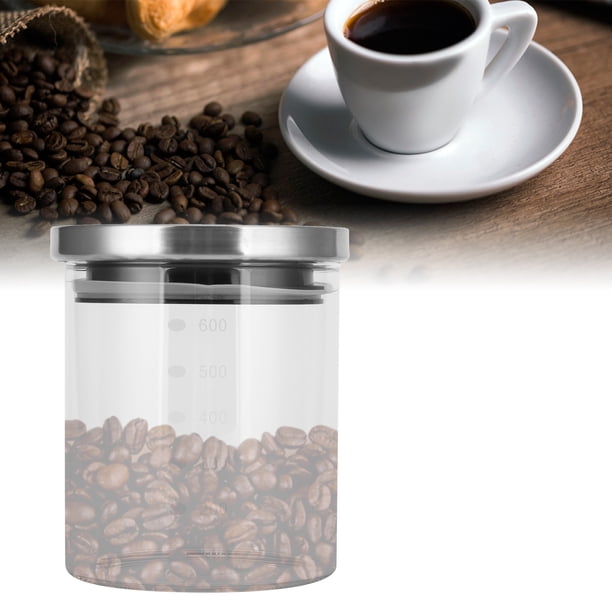 Contenedor De Almacenamiento De Alimentos, Frasco De Almacenamiento Con Tapa De Acero Inoxidable Vidrio De Borosilicato Fácil De Limpiar Con Línea De Graduación Para Salones De