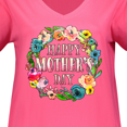 thumbnail image 3 of Inktastic Happy Mother's Day- flowers Women's Plus Size V-Neck T-Shirt, 3 of 4