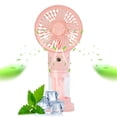 thumbnail image 2 of ZOURIH Handheld Misting Fan Portable, Small Personal Hand Held Rechargeable Mist Fan Water Spray,Operated Hand Mister Fans 3-Speed, 4-15 Hrs Runtime for Travel Home Office Available variety colors, 2 of 9