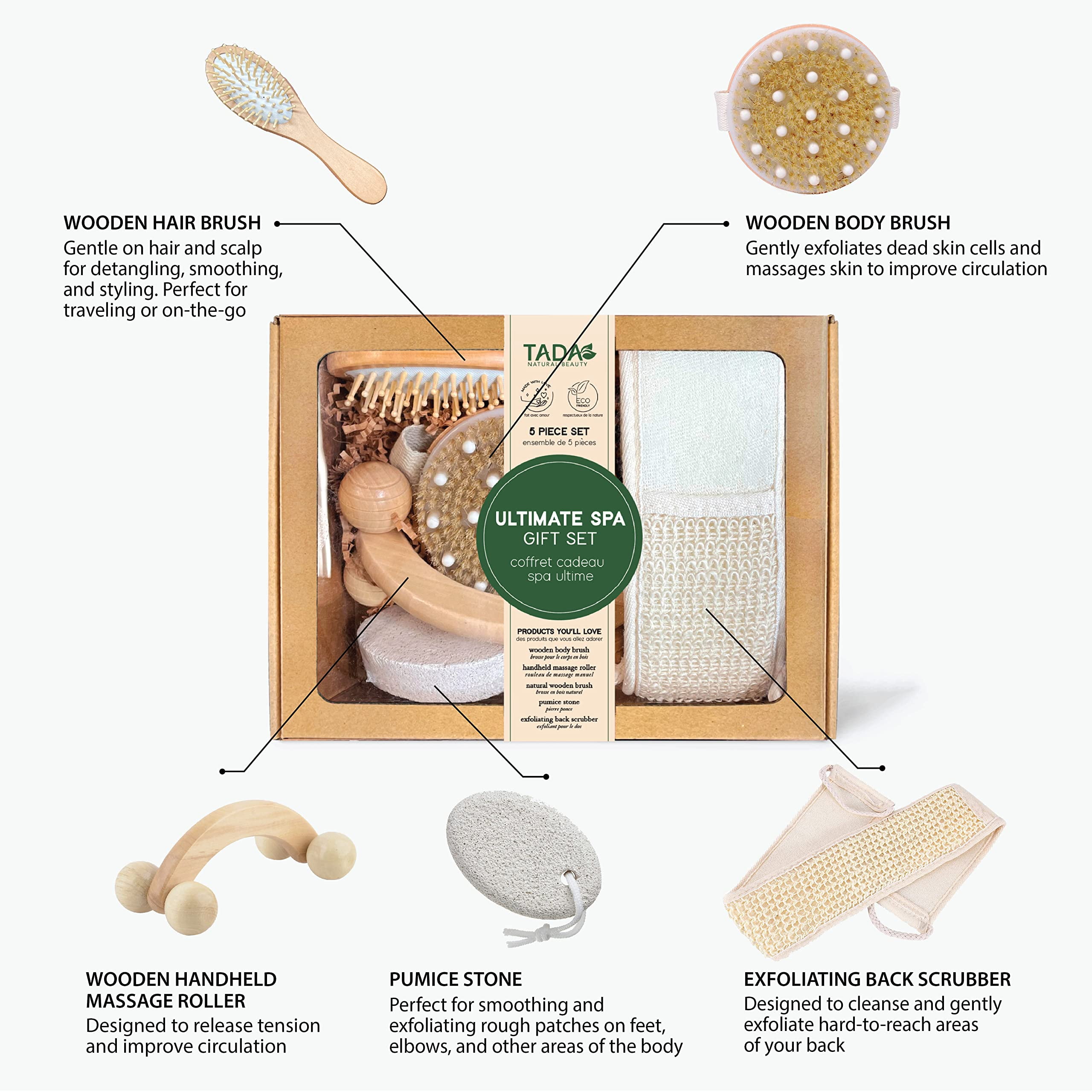 60 Value) TADA Natural Beauty Bath Gift Sets for Woman, Holiday