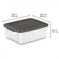 thumbnail image 3 of Bidones de almacenamiento Sterilite ShelfTote de 25 litros de plástico transparente, paquete de 6, 3 of 8