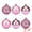 Pink 2.4", variant on Unique Bargains 6 Pack Electroplated Sphere Orbs Decorative Christmas Ornaments Gold 2.4"
