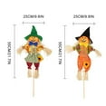 thumbnail image 6 of 1Pc Fall Thanksgiving Scarecrow Decoration, Pumpkin Scarecrow Doll Green Pants, 21.7Inch Halloween Scarecrow, Fall Harvest Standing Scarecrow Decor for Autumn, Halloween, Garden, Yard Decoration, 6 of 6