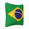 thumbnail image 2 of ZICANCN Decorative Throw Pillow Covers , Brazil Flag Country Couch Sofa Decorative Knit Pillow Covers for Living Room Farmhouse 26"x26", 2 of 8