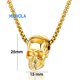 thumbnail image 5 of Collar con Dije Calavera MADIOLA Cadena dorada Punk Gotico, 5 of 7