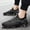 Black, variant on Daolelai Men's Mesh Casual Comfortable Slip-On Solid Color Sports Shoes Running Shoes