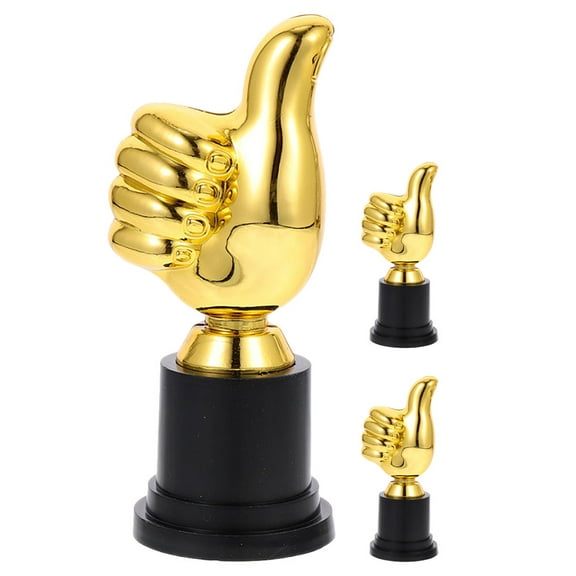 3Pcs Thumb Trophy Competition Trophy Kindergarten Trophy Models Decorative Trophy Decors