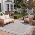 thumbnail image 4 of SAFAVIEH Courtyard Marisa Border Indoor/Outdoor Area Rug, 4' x 5'7", Grey/Black, 4 of 13