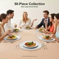 thumbnail image 2 of Miumaeov 50PCS Clear Charger Plates Bulk,12.99Inch Stackable Plastic Round Dinner Plate,Decorative Charger Service for Home Birthday Wedding Party Events Table Decor, 2 of 13