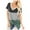 Green, variant on MIANHT Plus Size Women's Casual V-Neck Knotted Collision Color Short-Sleeved T-Shirt