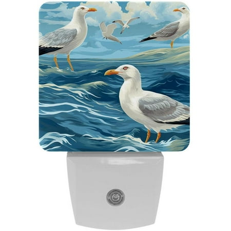

Seagull LED Square Night Lights - Modern and Versatile Plug-in Lighting Solution for Any Room - Energy Efficient and Stylish Illumination