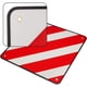 thumbnail image 2 of en 1 señal de advertencia de aluminio italiano y español con 4 piezas de correas tensoras de 4mm para sujeción, reflectante de 50*50cm para portabicicletas, remolques traseros, caravanas, 2 of 5