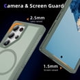 thumbnail image 6 of Samsung Galaxy S25 Ultra Phone Case, Phone case Samsung Galaxy S25 Ultra Magnetic Case [Compatible with MagSafe] Tough Rugged Matte Slim Shockproof Anti-Fingerprint Anti-Scratch Cover, Light Green, 6 of 7