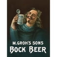 thumbnail image 2 of Anonymous 15x18 Gold Ornate Wood Frame and Double Matted Museum Art Print Titled - M. Groh's Sons, Bock Beer (1899), 2 of 4