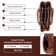 thumbnail image 3 of Bolso LAVAWA, tamaño grande, estilo western, para mujer, asa en la parte superior, color café, 3 of 7