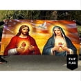 thumbnail image 4 of American Flag-The Sacred Heart Of Jesus, The Immaculate Heart Of Mary Grommet Flag,No Flagpole Mounting Rings-USA Flags Premium Polyester-Decorative Indoor Outdoor Flag, 4 of 10