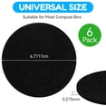 thumbnail image 5 of 6 Pack Charcoal Filters for Compost Bucket, 6.7 Inch Compost Filters for Countertop Bin, Activated Carbon Replacement Filters for Kitchen Compost Bins, Home Bucket Compost Bin Refill, Round, 5 of 7