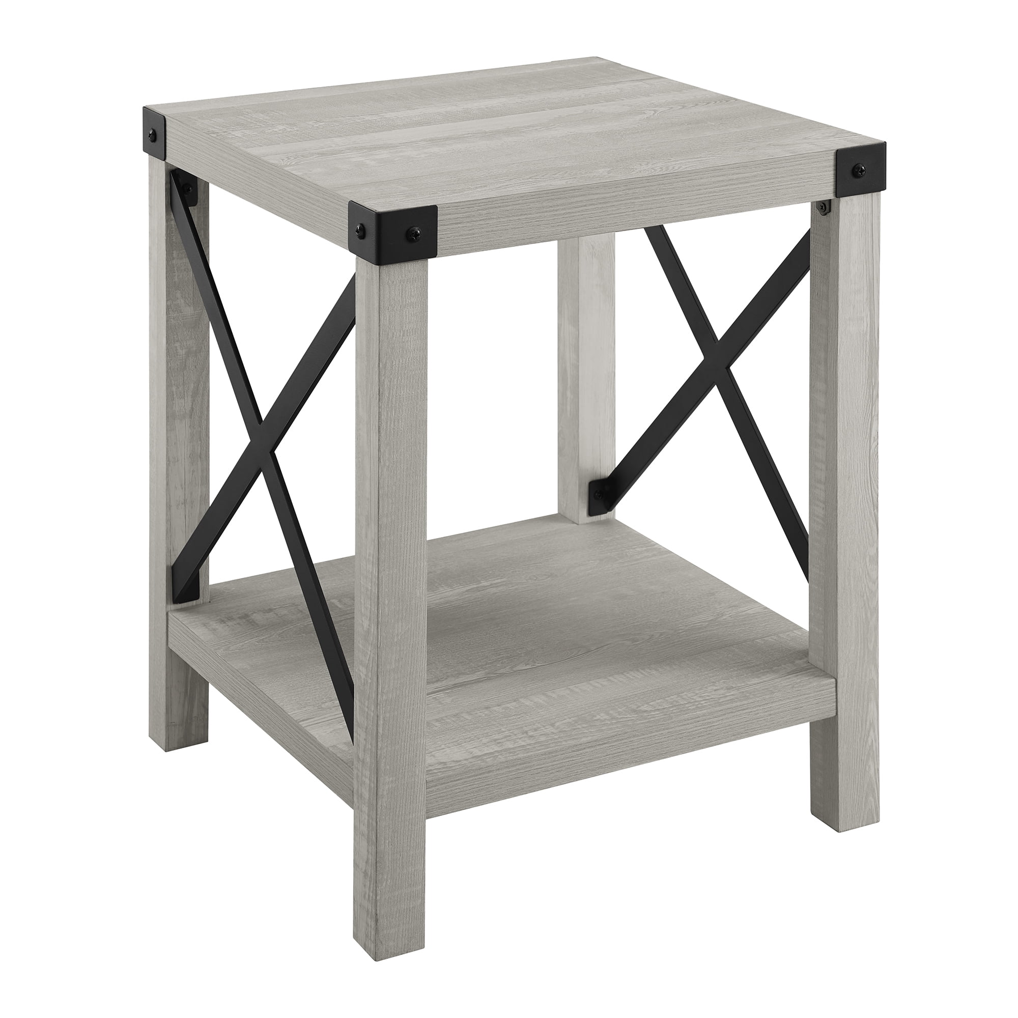 grey stone end table