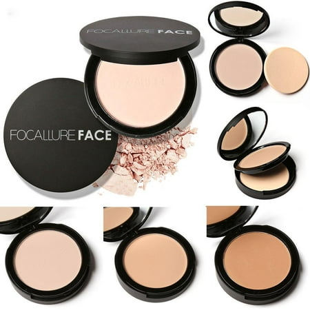 3 Colors Face Powder Bronzer Highlighter Shimmer Face Pressed Powder Makeup Cosmetics with Mirror and Puff