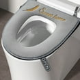 thumbnail image 5 of Leodye 1PCS Winter Adhesive Toilet Seat Pad - Warm Cover, Household Toilet Ring Cushion -16.9x14.5x0.79in, 5 of 6