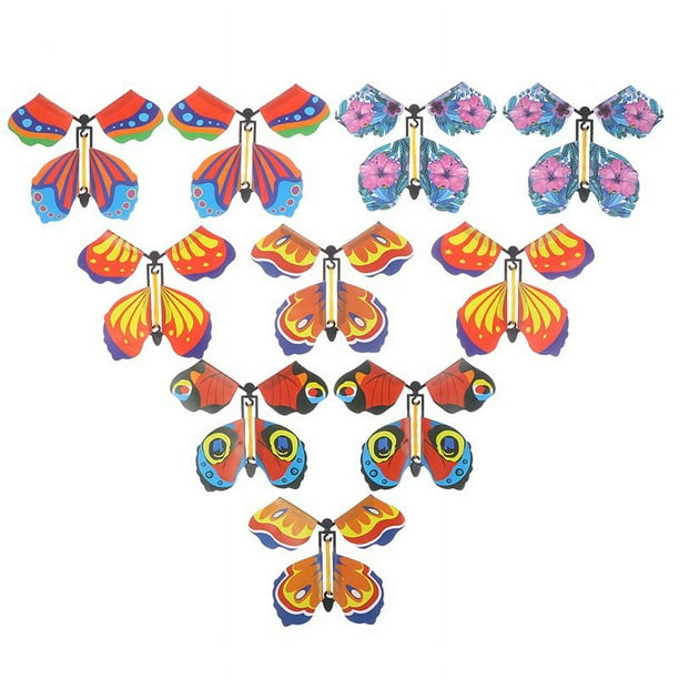 10 Pcs Magic Butterfly Flying Butterfly With Card Toy With Empty Hands Walmart