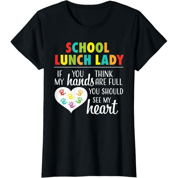 School Lunch Lady Cute Heart Appreciation Gift Tshirt
