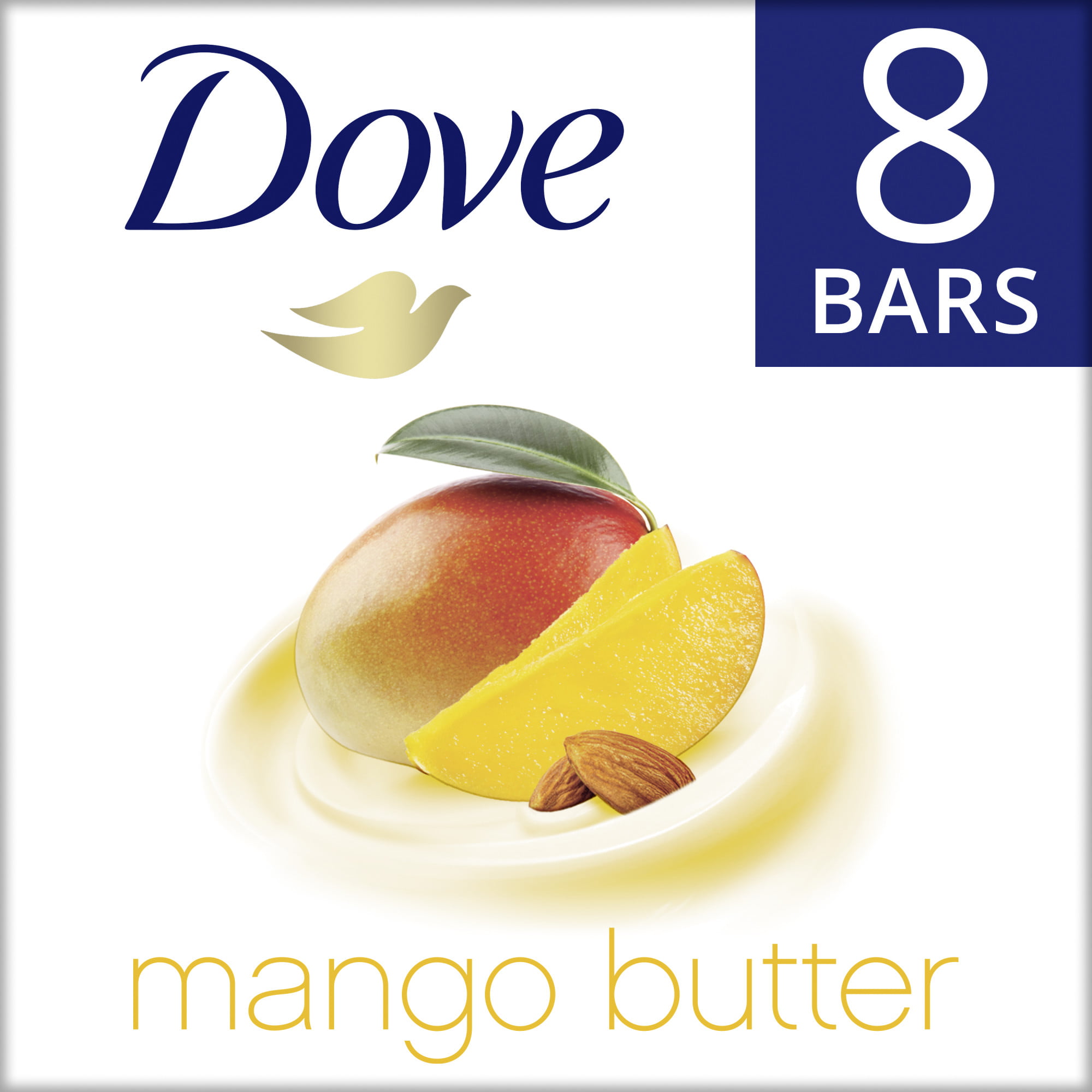 Dove Moisturizing Gentle Beauty Bar Soap for All Skin Type, Mango & Almond Butter, 3.75 oz (8 Bars) - image 4 of 9