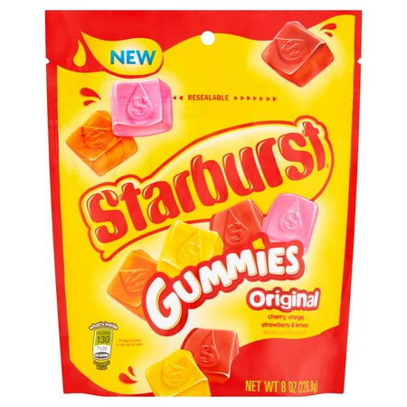 Starburst Cerise originale, orange, fraise et citron 8 oz gélifiés